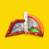 TAURANGA Bouncy Castle for Hire - Goal Post - Side View
